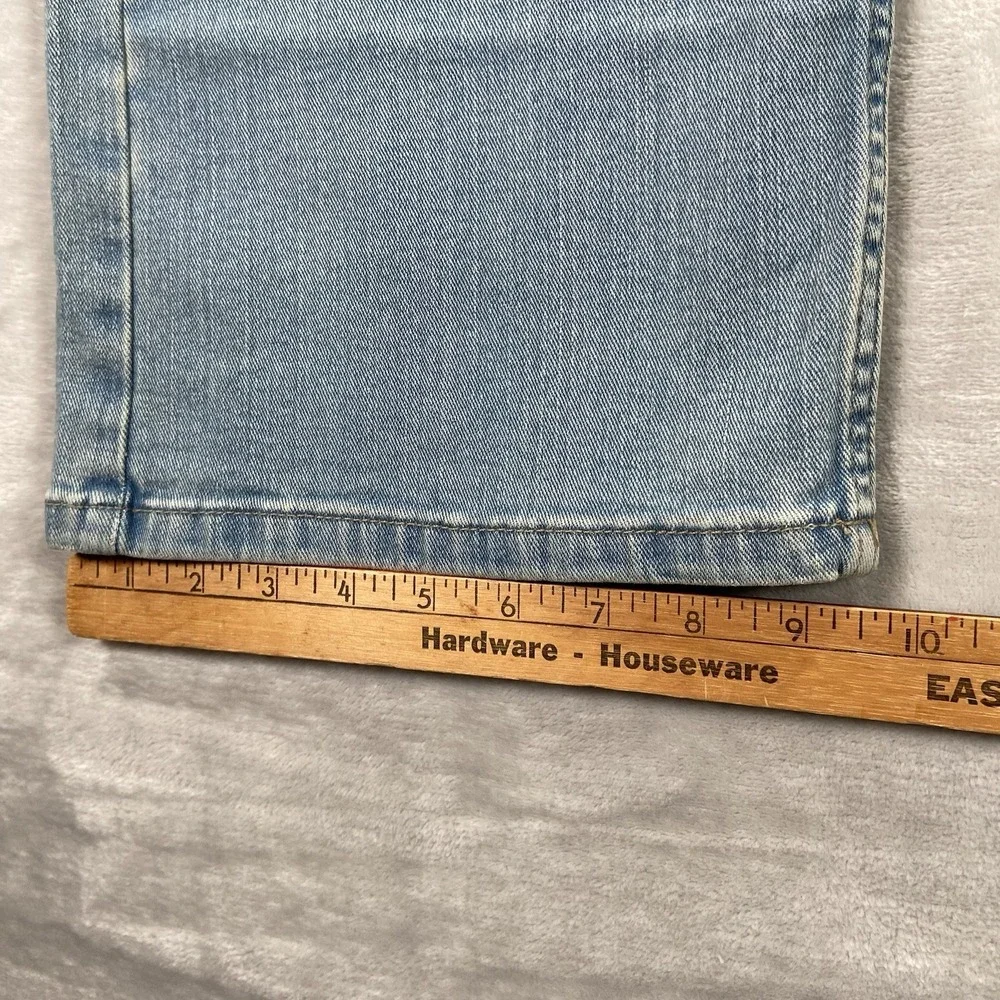Wrangler Jeans mens 40x29 Relaxed Bootcut Denim Blue Western Bootleg Light Wash